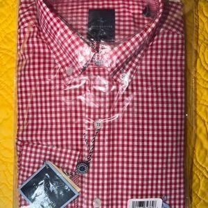 Tailorbyrd Red and White Checkered Shirt